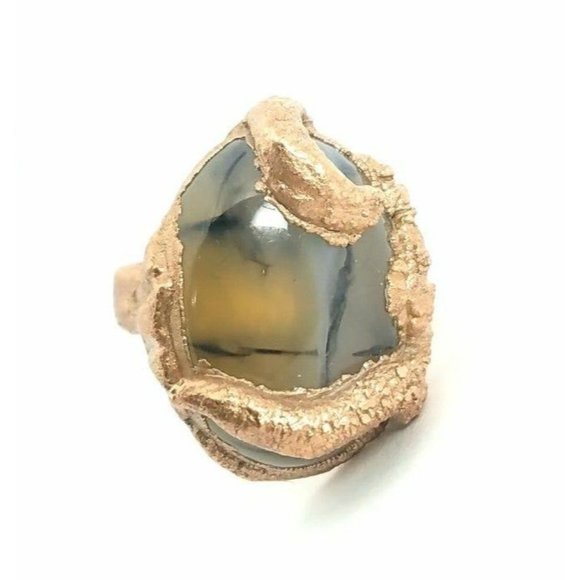Tentacle copper agate Ring size 6.5 fantasy ring - Picture 2 of 12